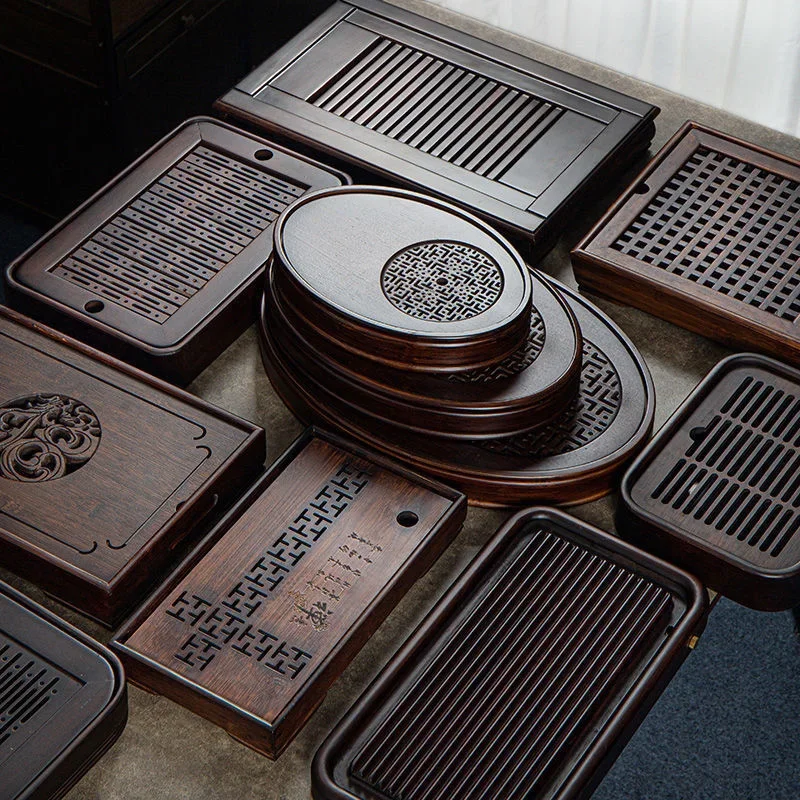 Bamboo Tea Tray - Naturalny bambus, stolik do herbaty, drewniana