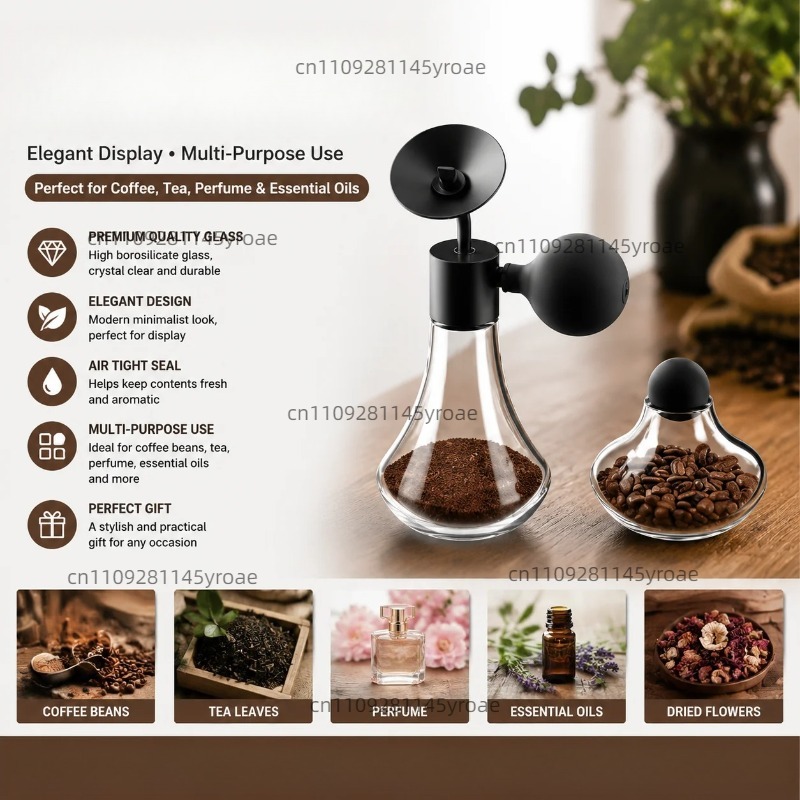 Coffee Tea Jars - Szklany flakonik na próbki aromatów, ziarna