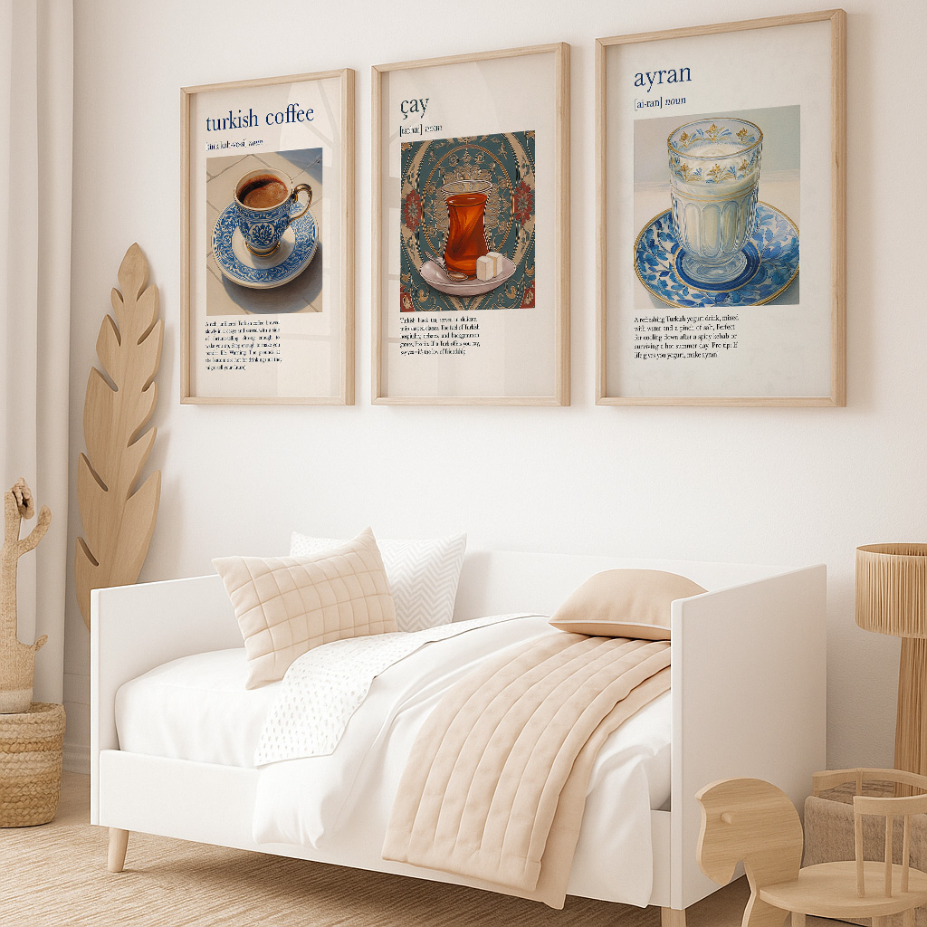 Coffee And Tea Lyrics - Plakat Kuchenny Tradycyjny Turecki Nadruk Bar