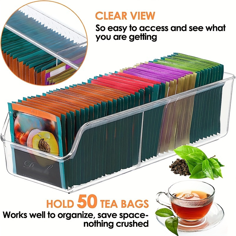 Coffee Tea Containers - 1 szt. Przezroczysty organizer na torebki