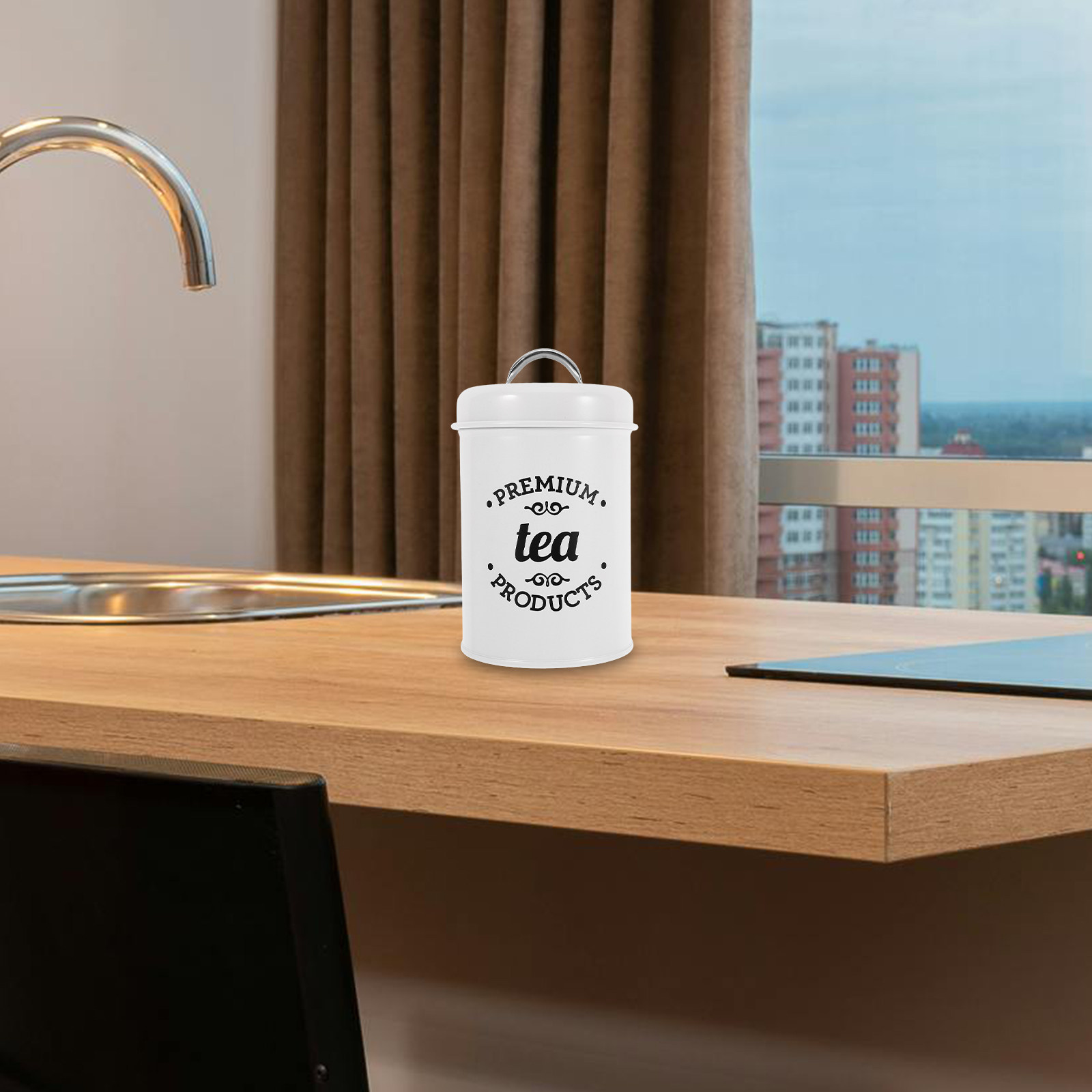 Coffee Tea Containers - Zestaw szczelnych metalowych pojemników na kawę,