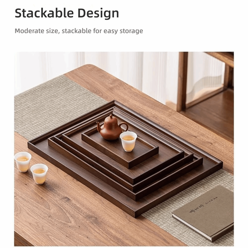 Bamboo Tea Tray - Taca Dekoracyjna Naturalny Bambus Drewniana Taca