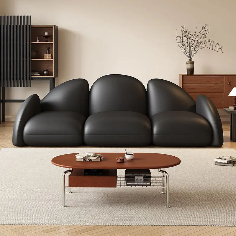 Coffee Tea Library - Włoska sofa jednoosobowa małe mieszkanie skóra