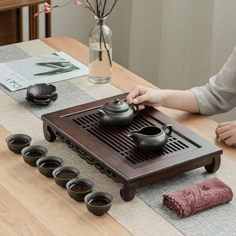Bamboo Tea Tray - Chiński naturalny bambus taca herbaciana do
