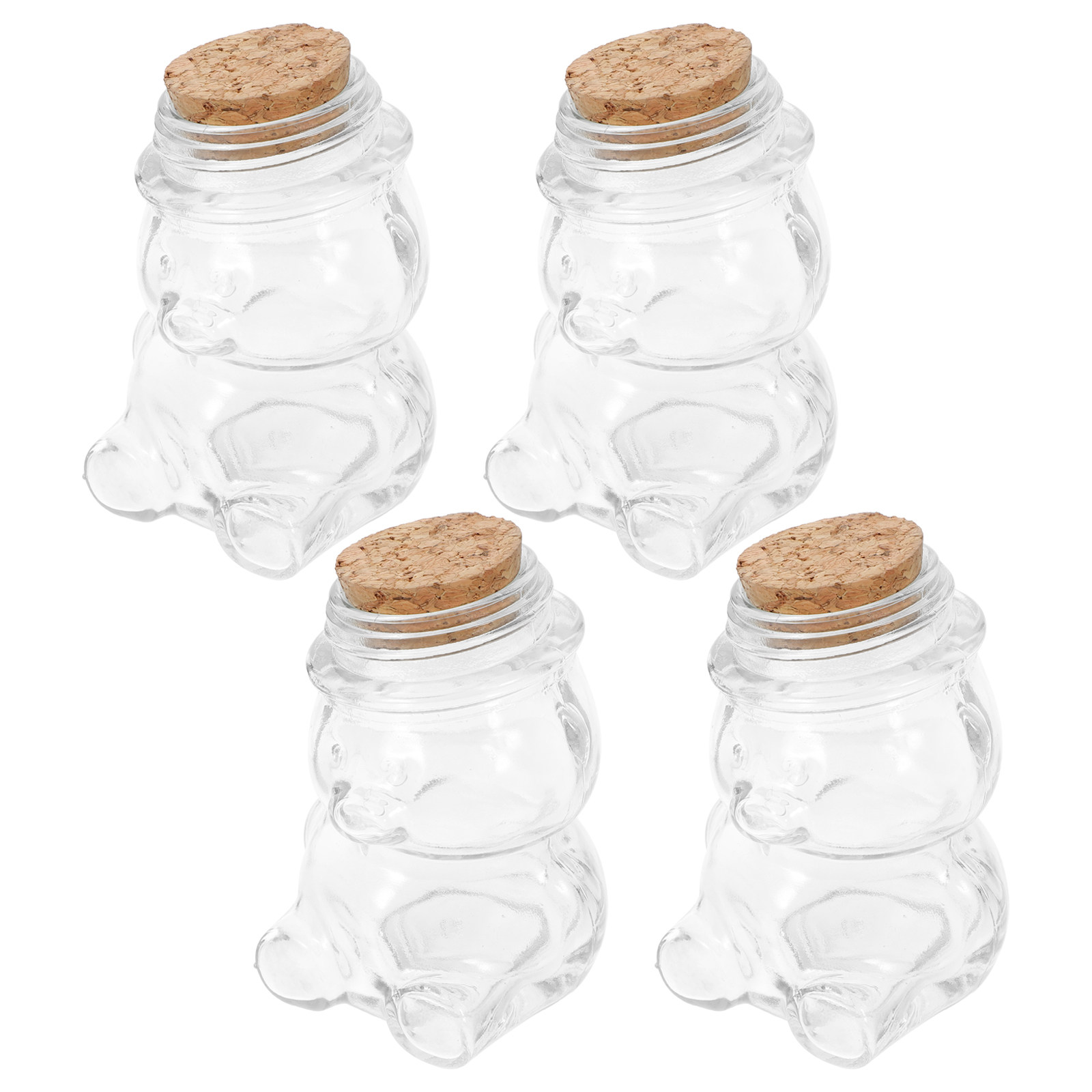 Coffee Tea Containers - Zestaw 4 szklanych słoików na słodycze,