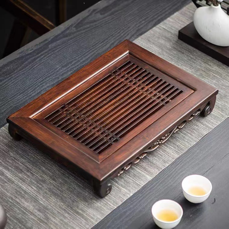 Bamboo Tea Tray - Drewniany zestaw do herbaty z tacką