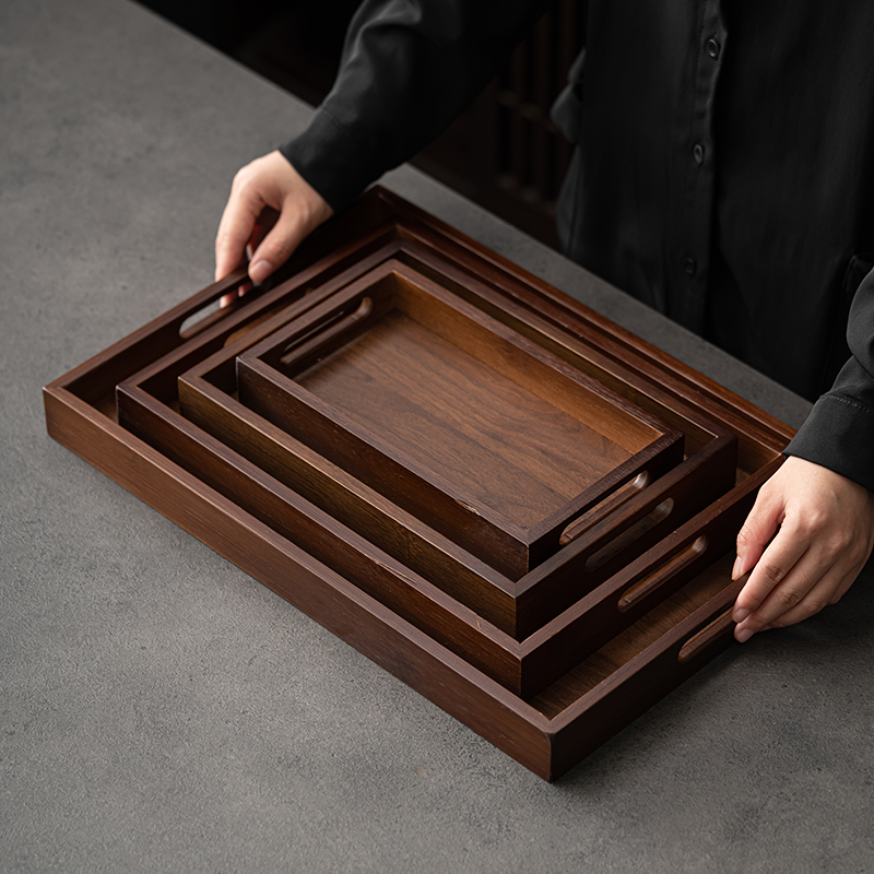 Bamboo Tea Tray - Duża prostokątna taca na herbatę z