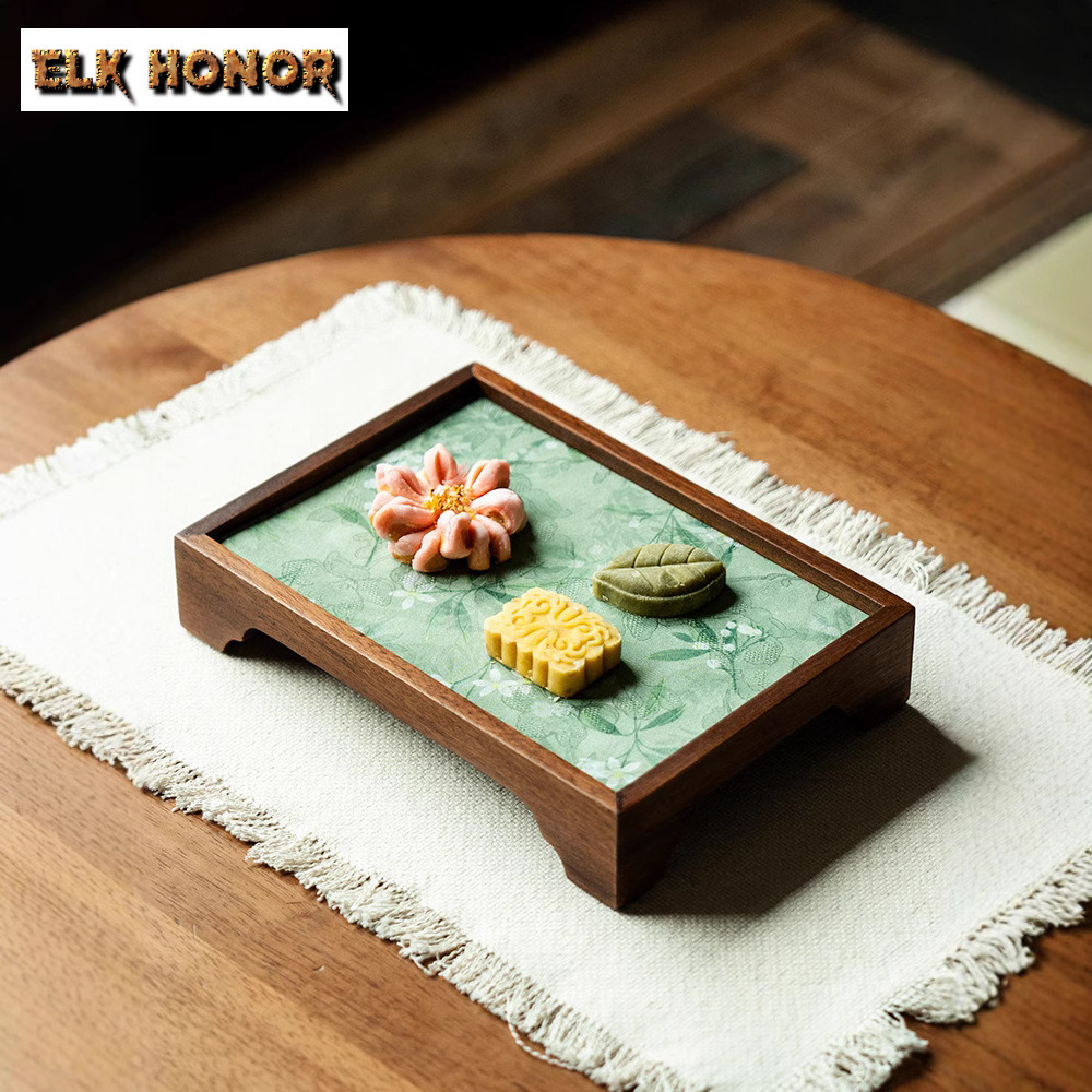 Walnut Cloud Veil Flowers And  – Bamboo Tea Tray recenzja i cena