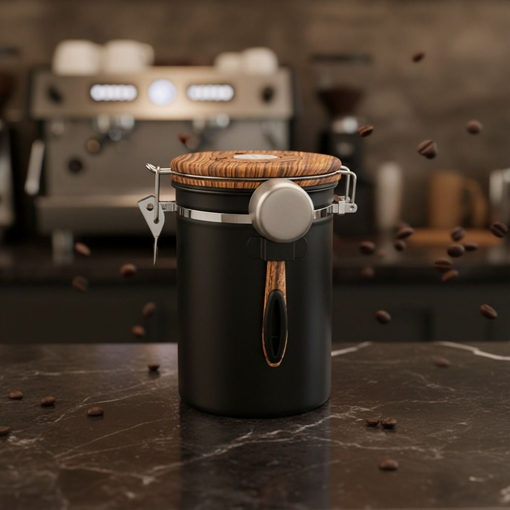 Pojemnik na ziarna kawy ze sta – Coffee Tea And Bean Leaf recenzja i cena