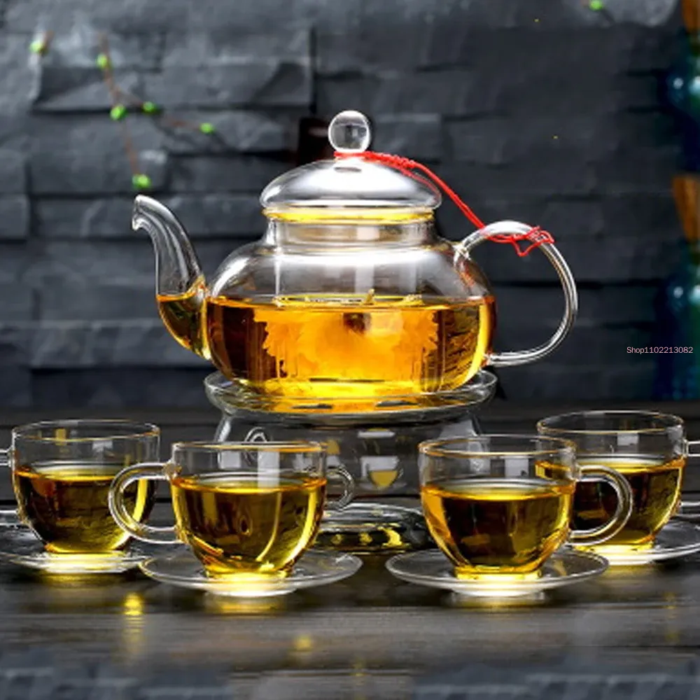 Elegancki szklany zestaw do he – Bamboo Tea Tray recenzja i cena