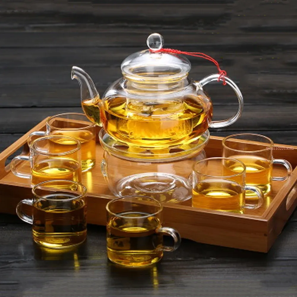Elegancki szklany zestaw do he – Bamboo Tea Tray recenzja i cena
