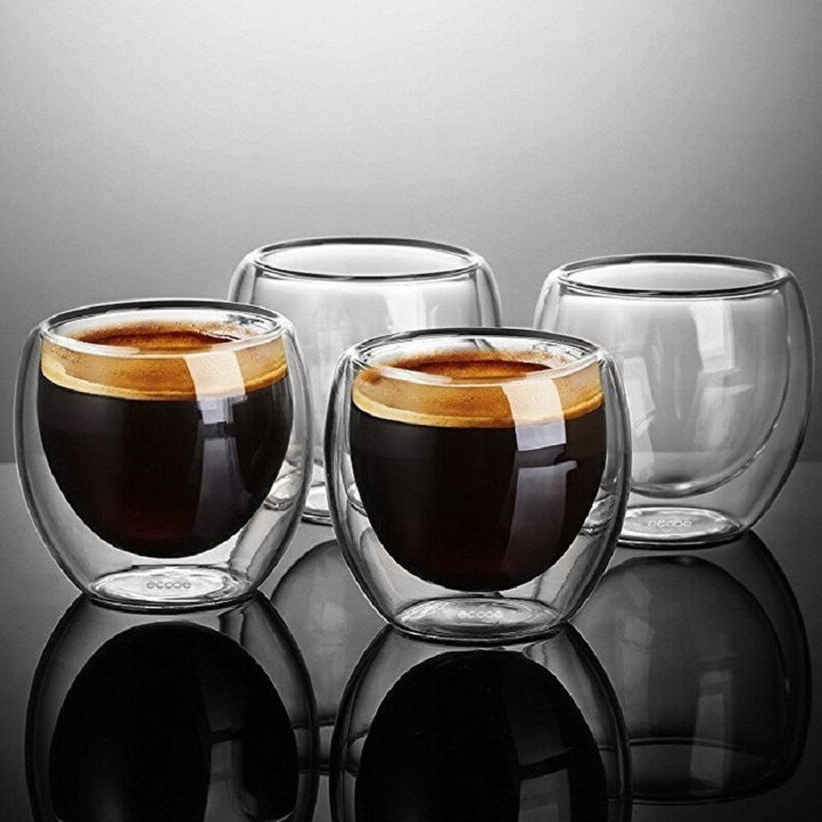Szklane kubki do kawy z podwój – Coffee Tea And Cocoa recenzja i cena