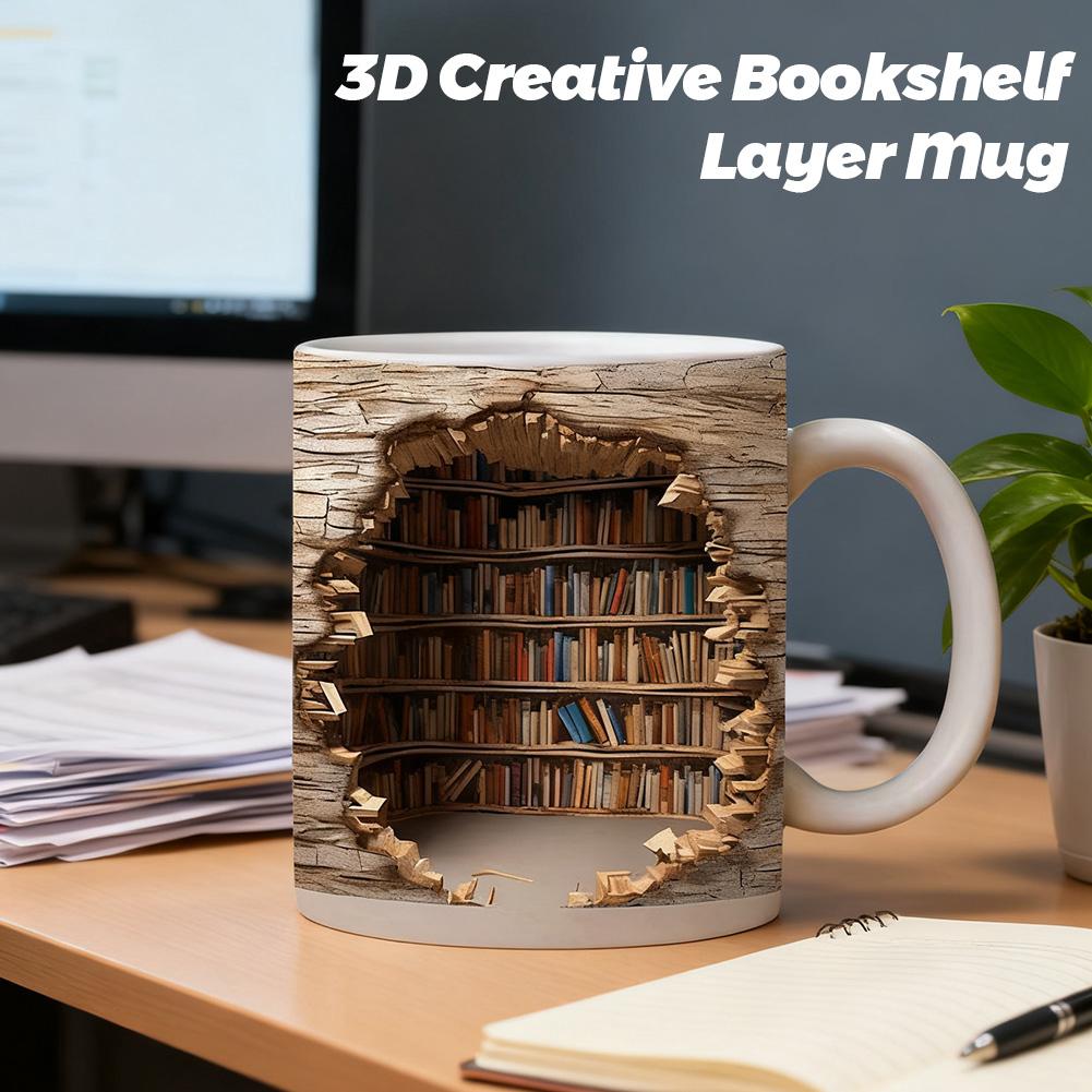 Kubki 3D z kreatywnym projekte – Coffee Tea Library recenzja i cena