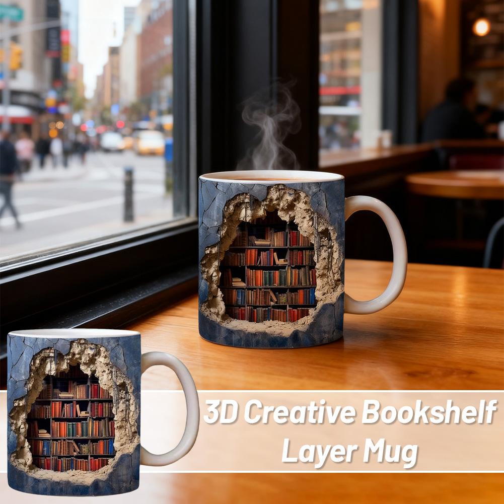 Kubki 3D z kreatywnym projekte – Coffee Tea Library recenzja i cena