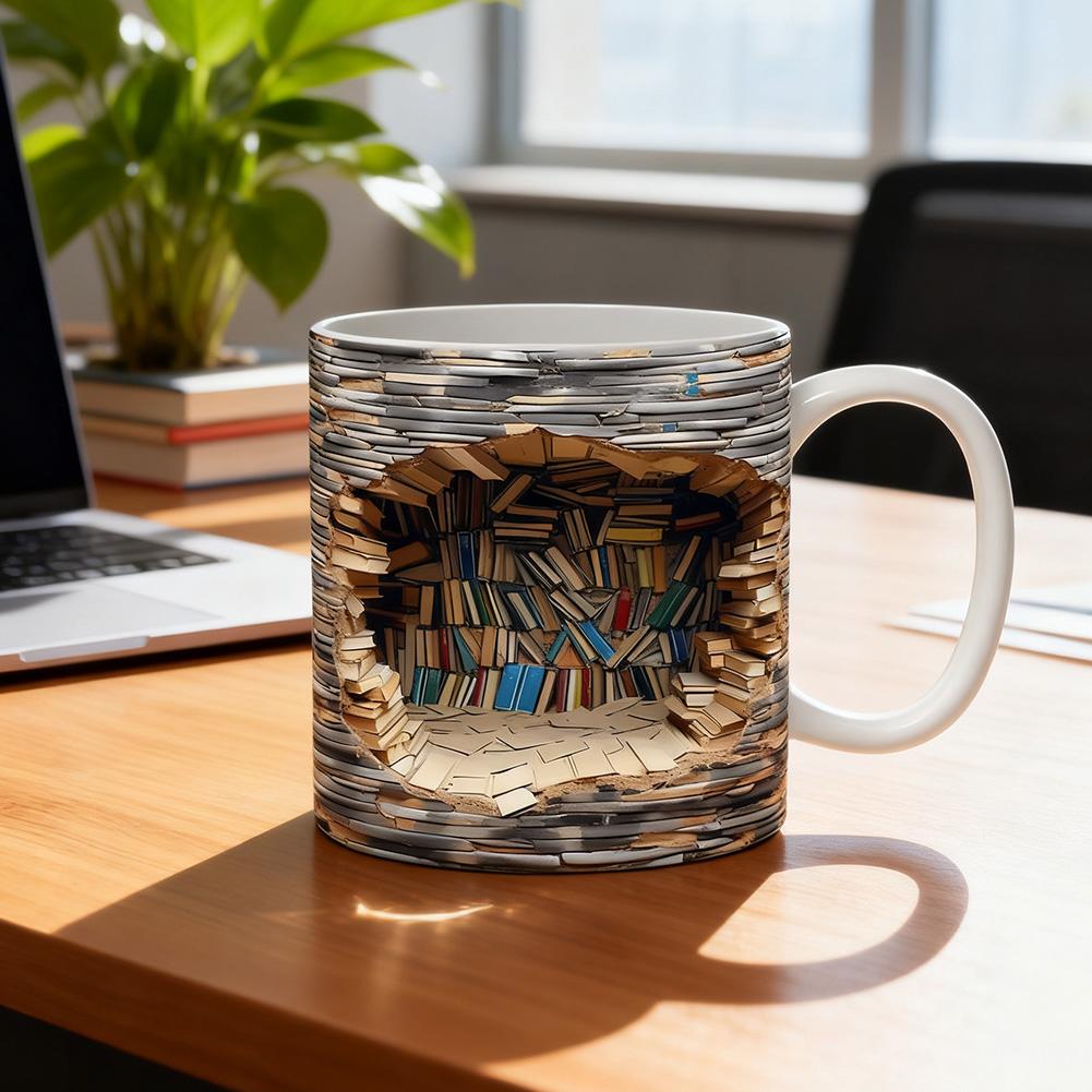 Kubki 3D z kreatywnym projekte – Coffee Tea Library recenzja i cena