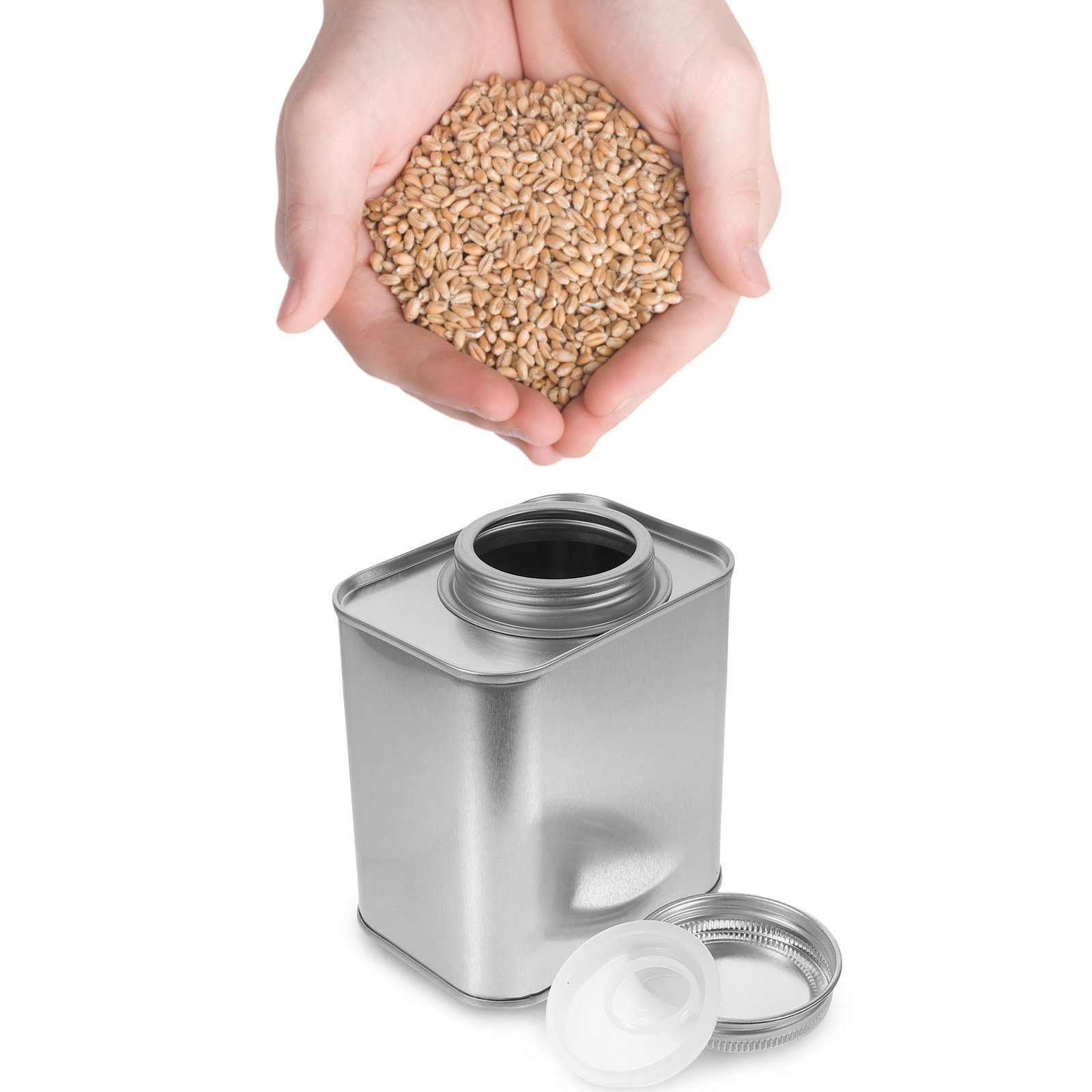 4 sztuki metalowych pojemników – Coffee Tea And Bean Leaf recenzja i cena