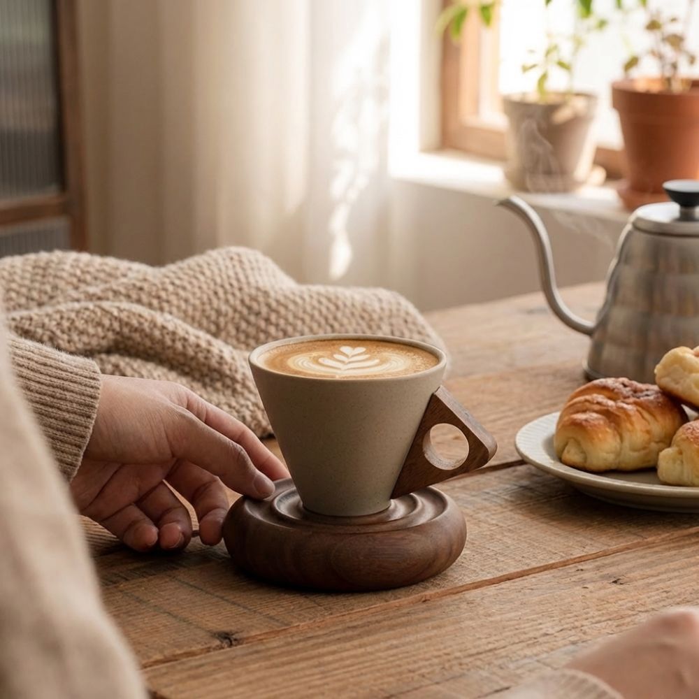 Gruboziarnisty ceramiczny trój – Coffee Tea Pictures recenzja i cena